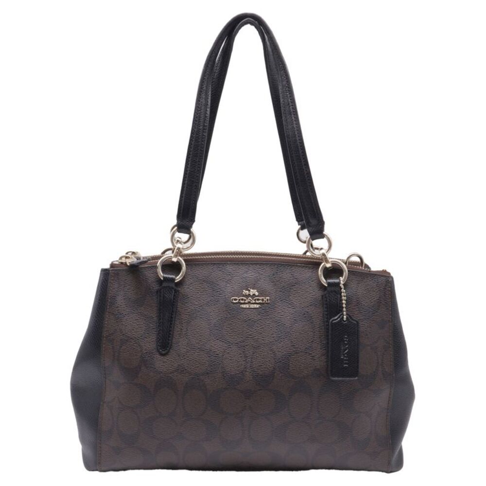 Coach Small Christie Carryall Handbag in Brown Leather